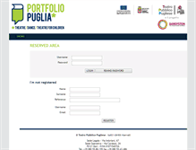 Tablet Screenshot of portfoliopuglia.teatropubblicopugliese.it